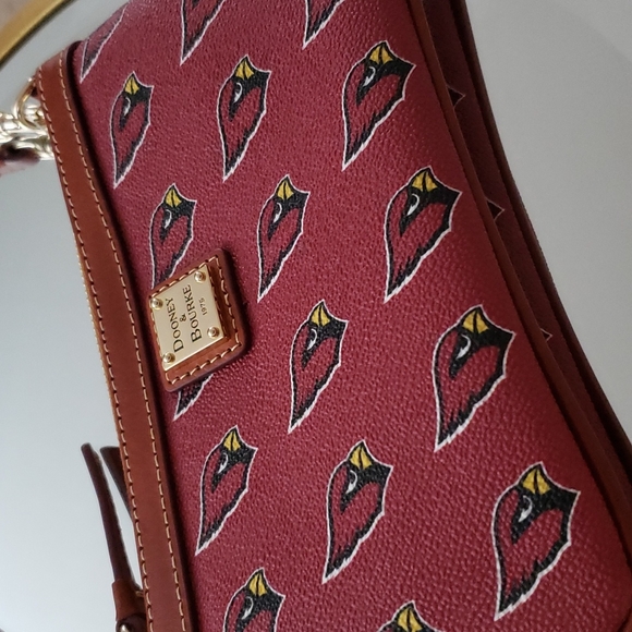 Dooney & Bourke bag NFL Arizona Cardinals slim wristlet, NEW red sea - Picture 10 of 15